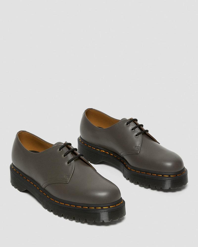 Zapatos Oxford Dr Martens 1461 Bex Smooth Cuero Hombre Kaki Grises | MX 229KOR